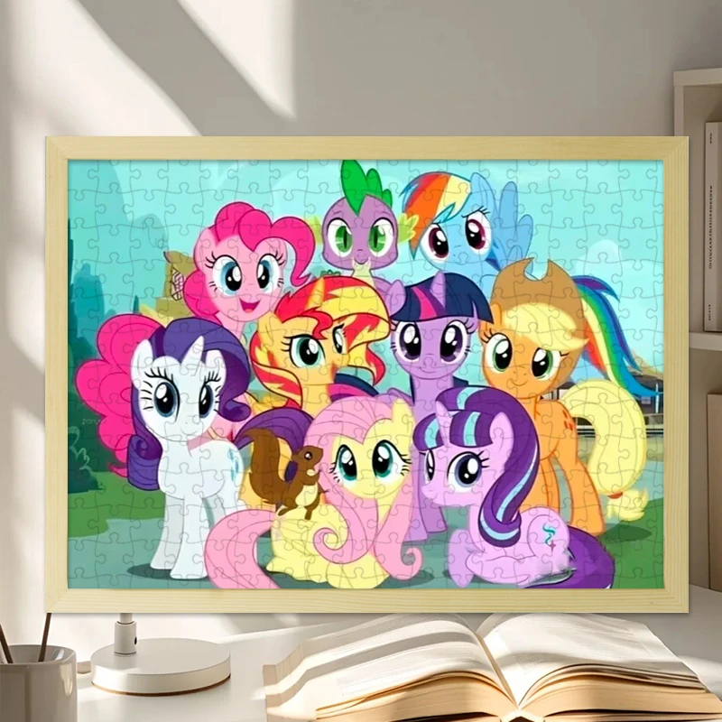 小马宝莉拼图带相框碧琪周边6岁以上儿童益智玩具生日礼物木质