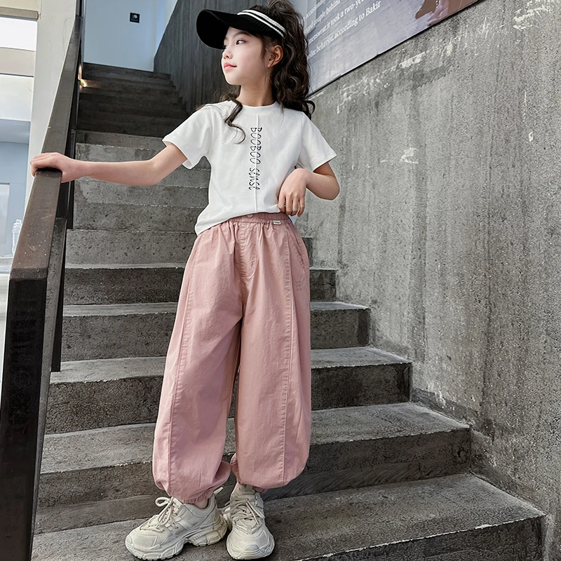 女童套装夏装新款6-12岁儿童清凉穿搭高品质夏季工装裤中大童夏天