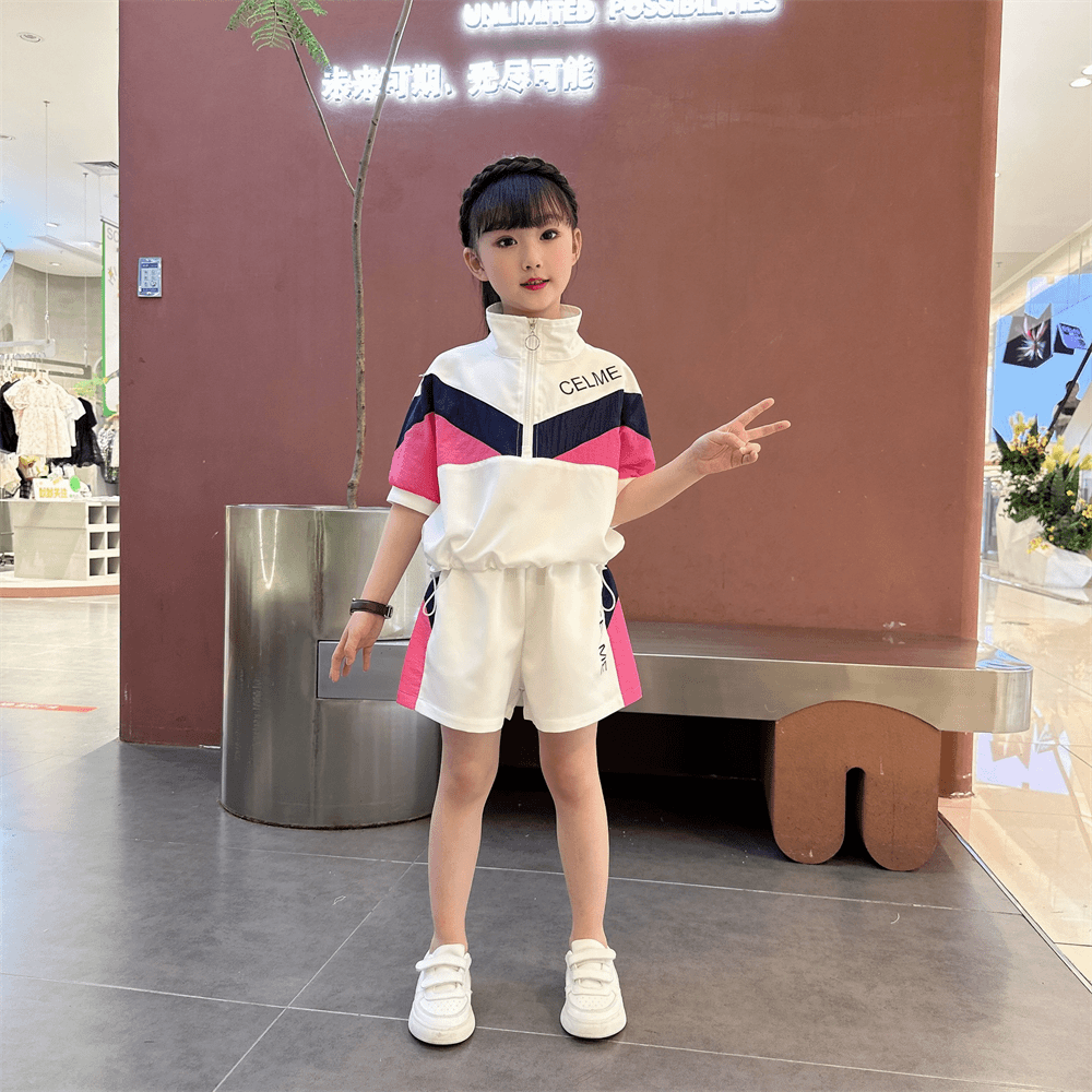 女童夏款运动套装新款夏季中大童小女孩洋气短袖短裤薄款两件套潮