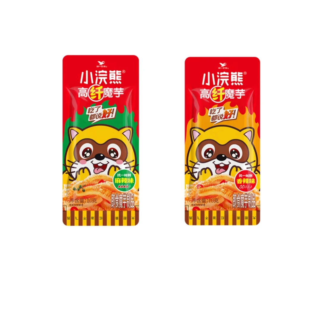 【24年1-2月到期】统一小浣熊高纤魔芋素毛肚麻辣味/香辣味10g每袋