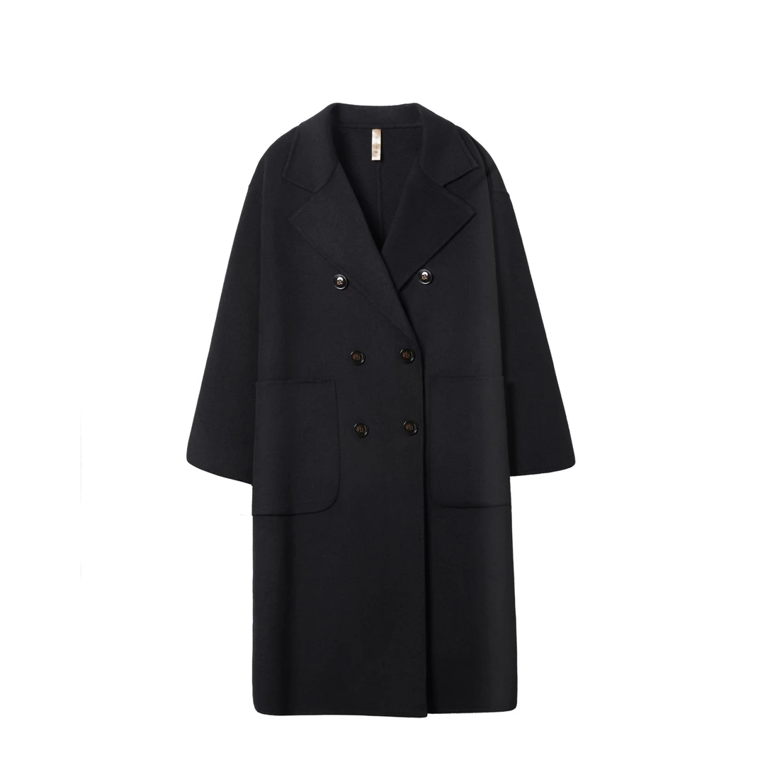 407号辣辣2024新款破价福利秋冬羊毛双面呢大衣6613