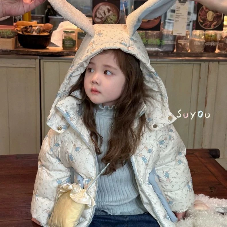 女童冬款棉服2025新款韩版儿童冬季加厚棉袄小女孩洋气保暖棉衣潮