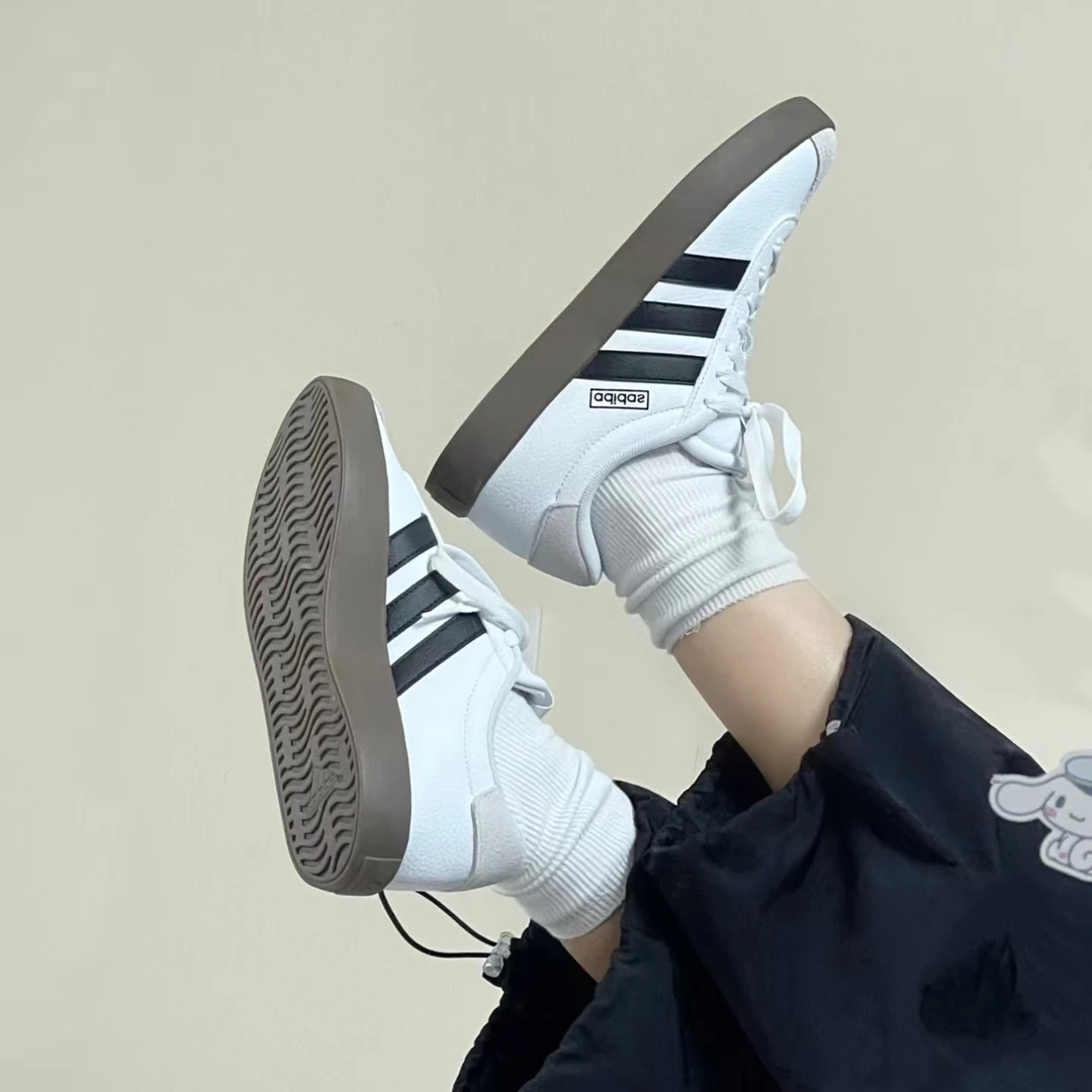 adidas/阿迪达斯Court 3.0 减震防滑低帮板鞋男女同款白色 ID8797