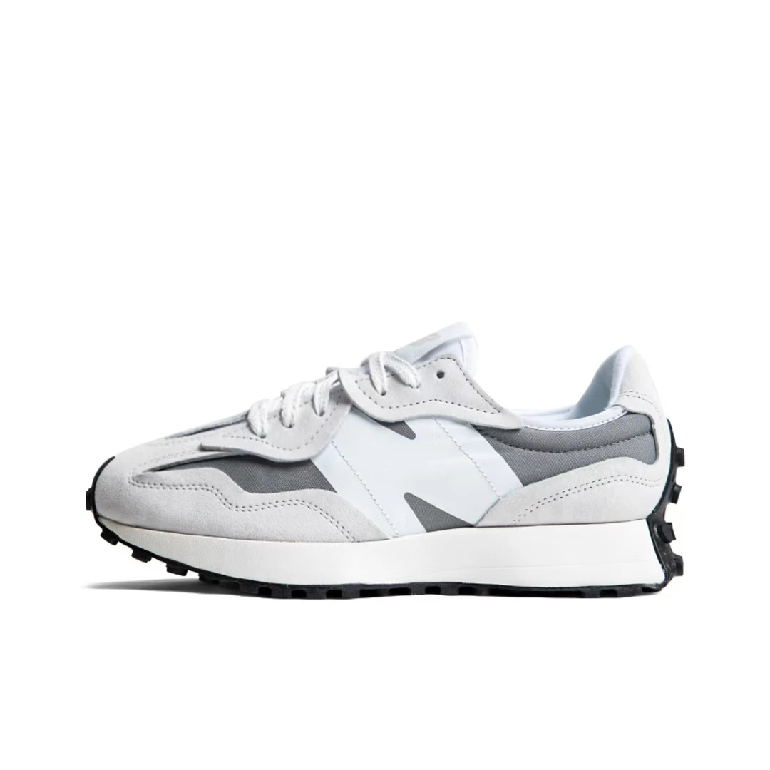 New Balance NB 327 防滑耐磨低帮 跑鞋 男女同款 白灰色 U327WED