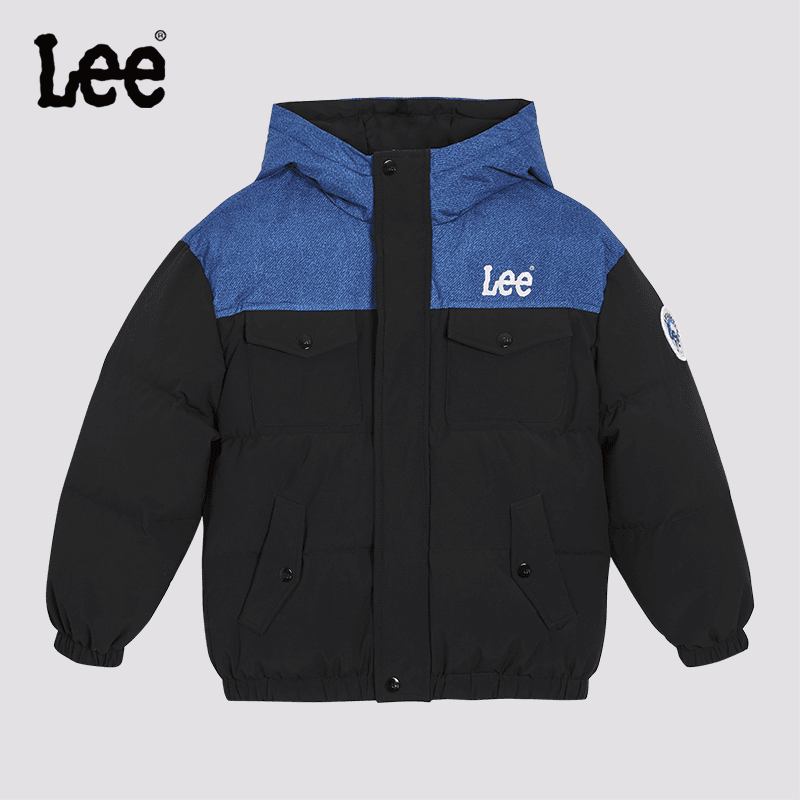 Lee商场同款秋冬时尚羽绒服 保暖连帽宽松儿童外套LK3X3WUT0201