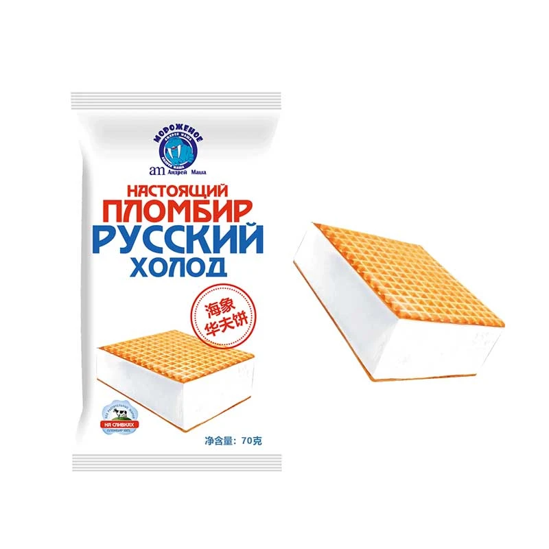 am海象华夫饼冰淇淋（奶油口味）(70g)雪糕同城送雪糕同城配