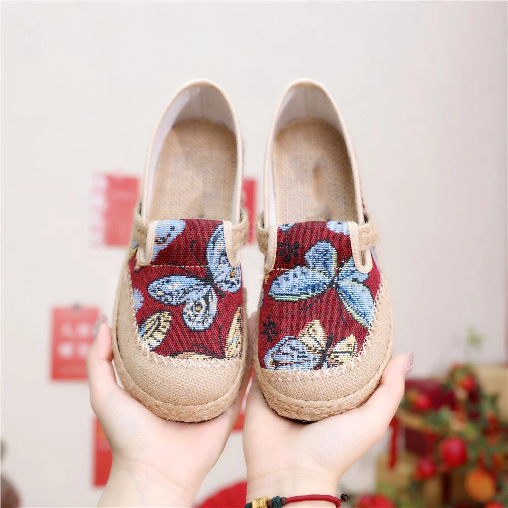 【蝴蝶结】老北京布鞋低帮民族风舒适透气女鞋刺绣布鞋