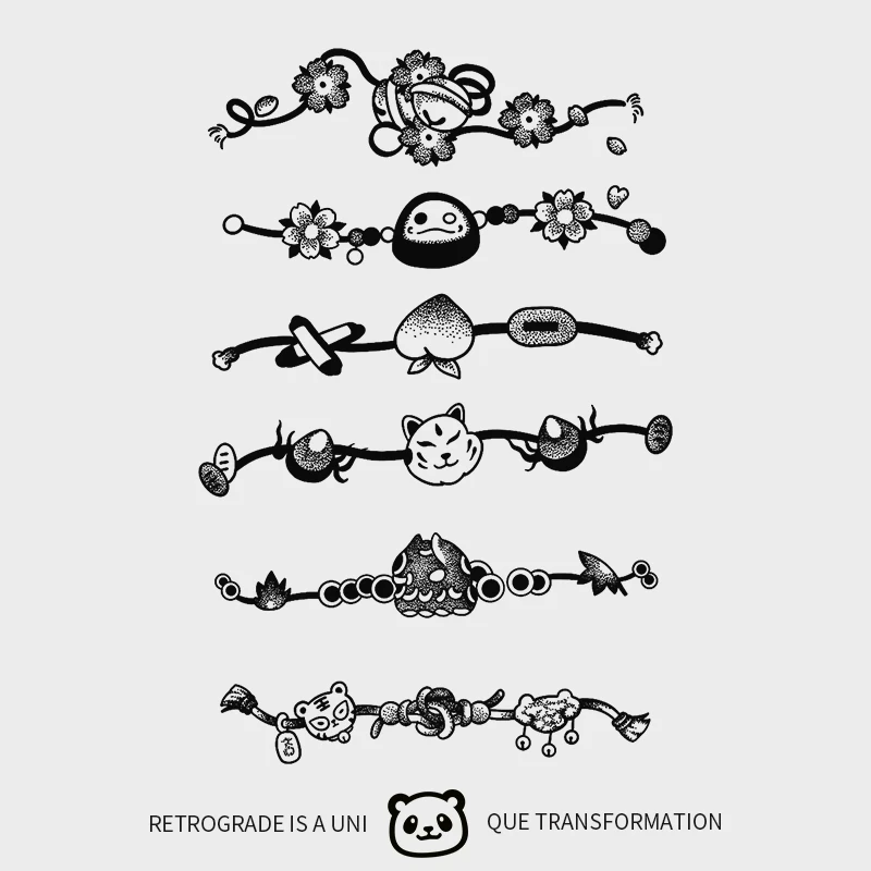 新款日式卡通臂环草本纹身贴男女防水持久手臂刺青不反光手环贴纸