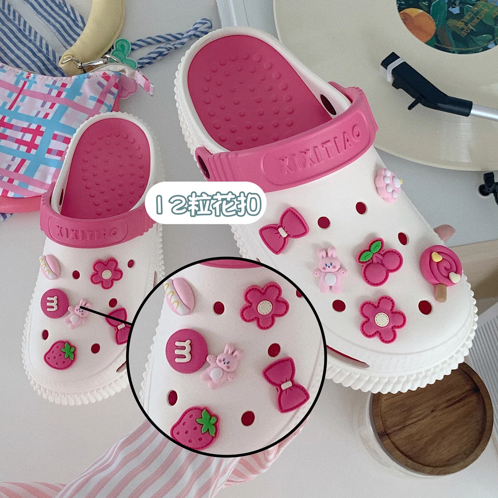 创意甜美少女心新款可拆卸洞洞鞋花扣装饰品配件个性diy鞋子鞋扣