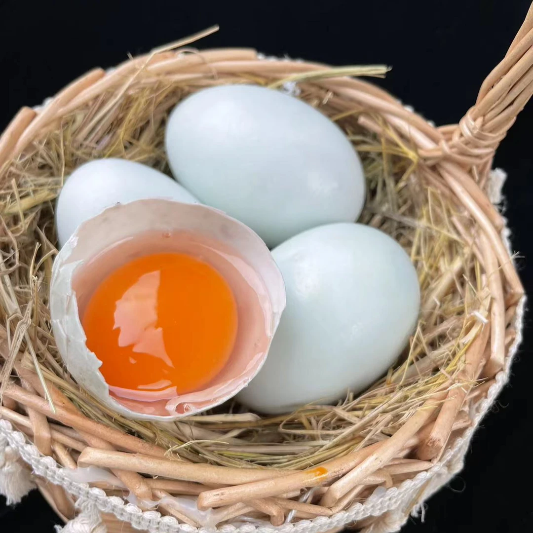 新鲜散养鸭蛋正宗农家土鸭蛋青壳生鸭40枚