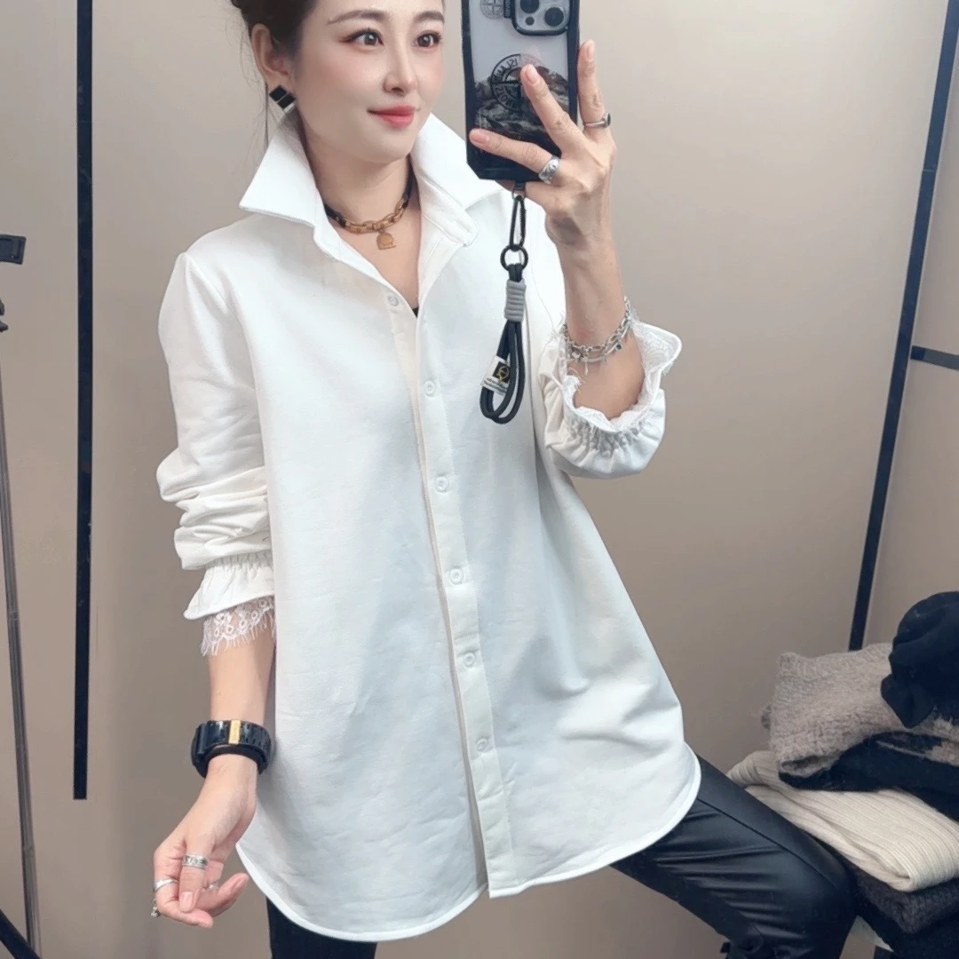 【曾姐严选】冬季加绒宽松保暖百搭休闲设计感衬衫