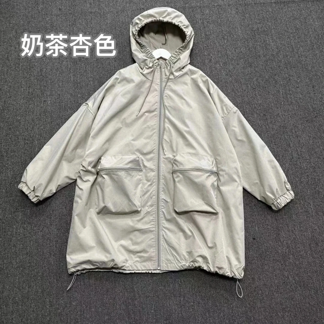 【曾姐严选】秋冬时尚新款宽松休闲连帽风衣外套