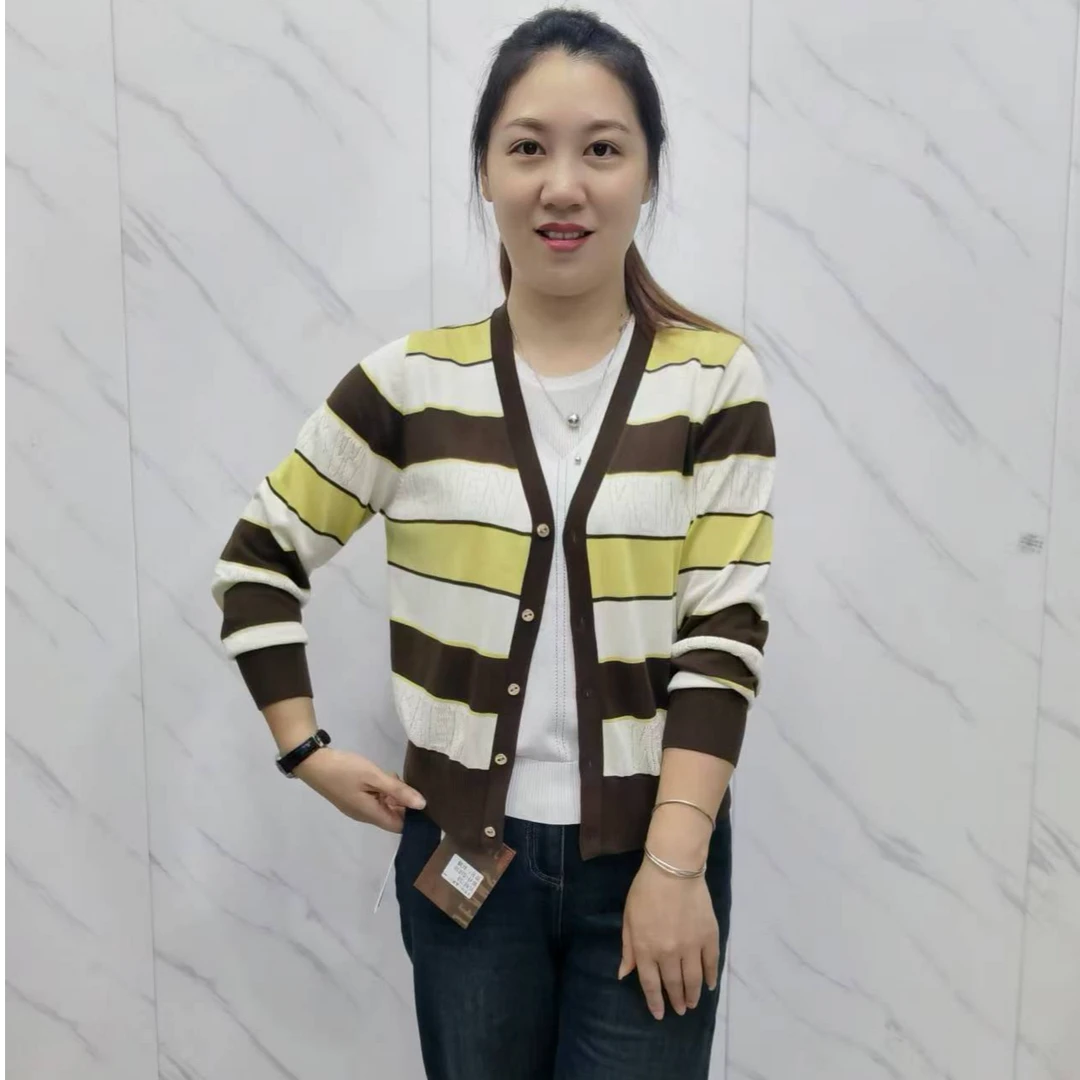 新款时尚洋气百搭针织开衫65233