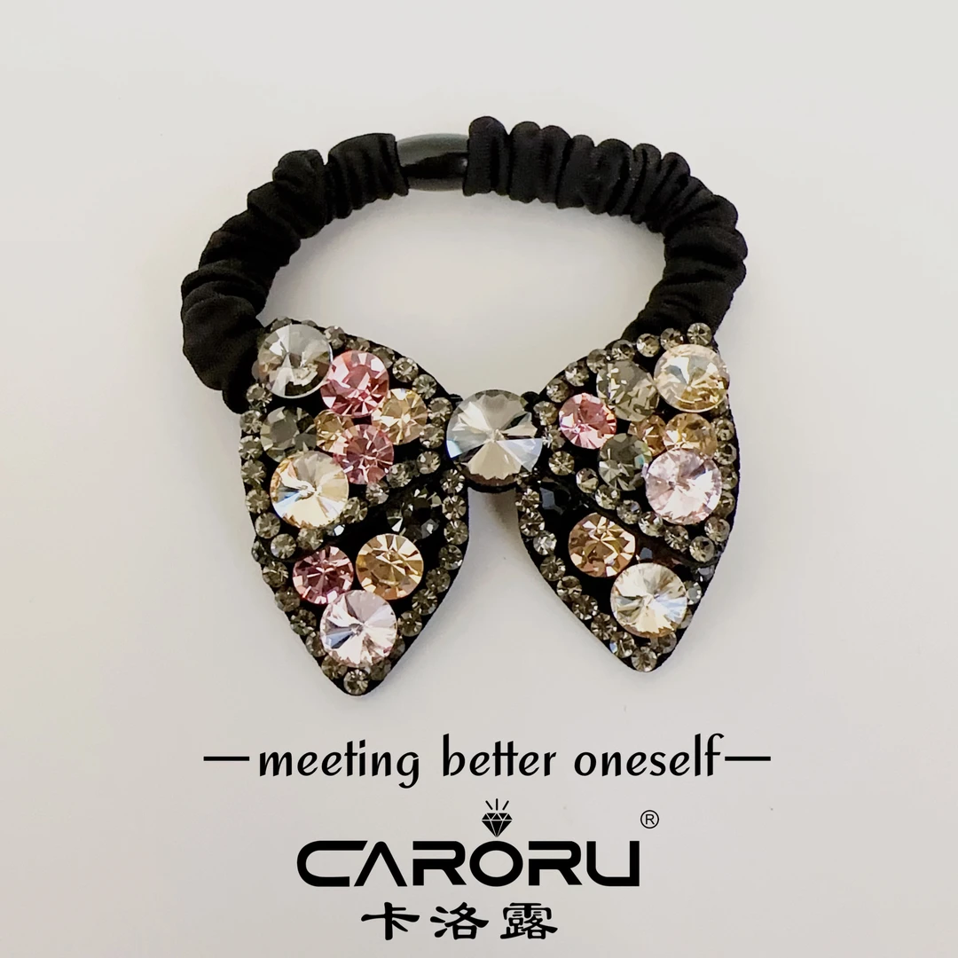CARORU卡洛露【双层结.魅影色】韩版气质百搭时尚满钻发圈