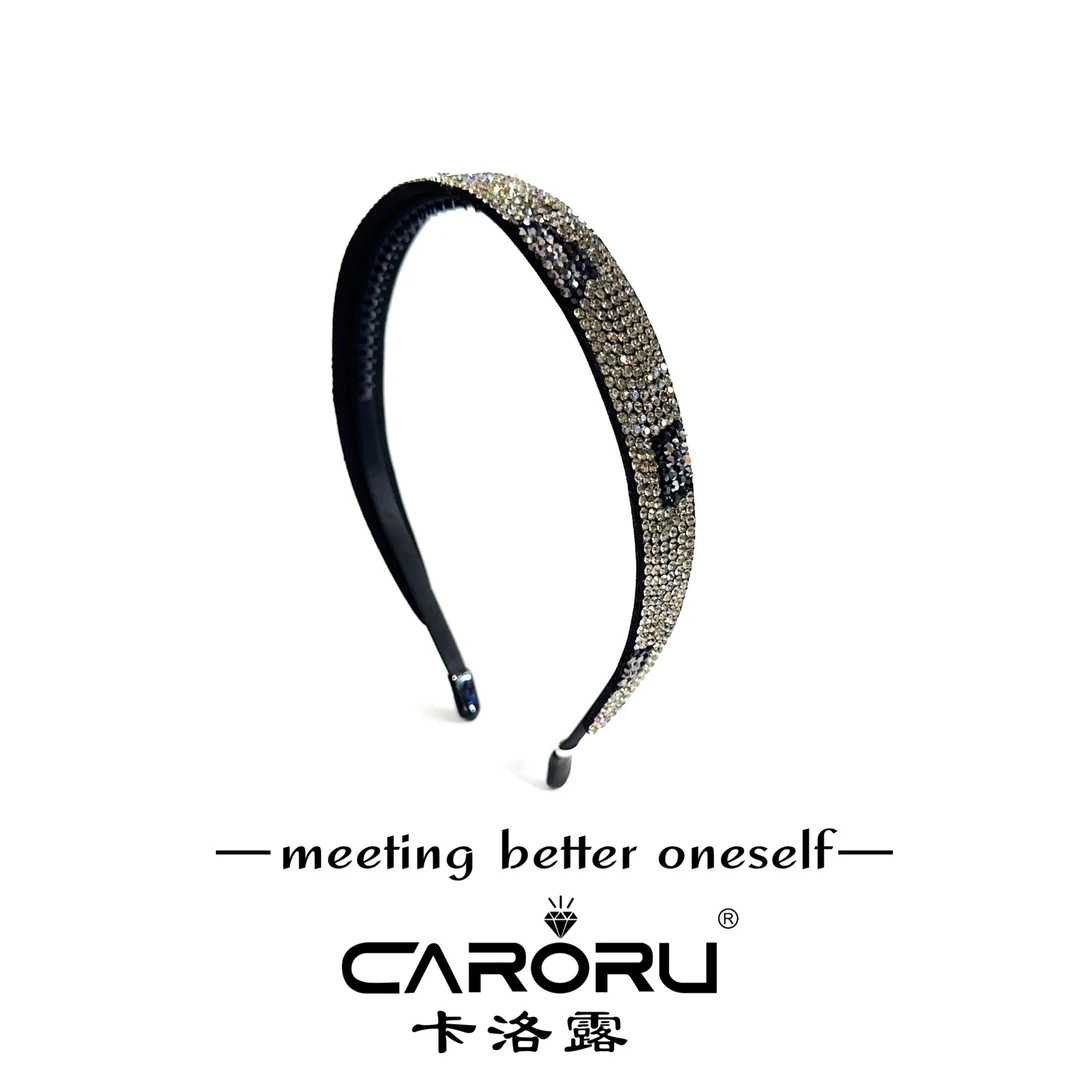 CARORU卡洛露【黑豹.发箍】韩版气质百搭时尚镶钻重工发饰