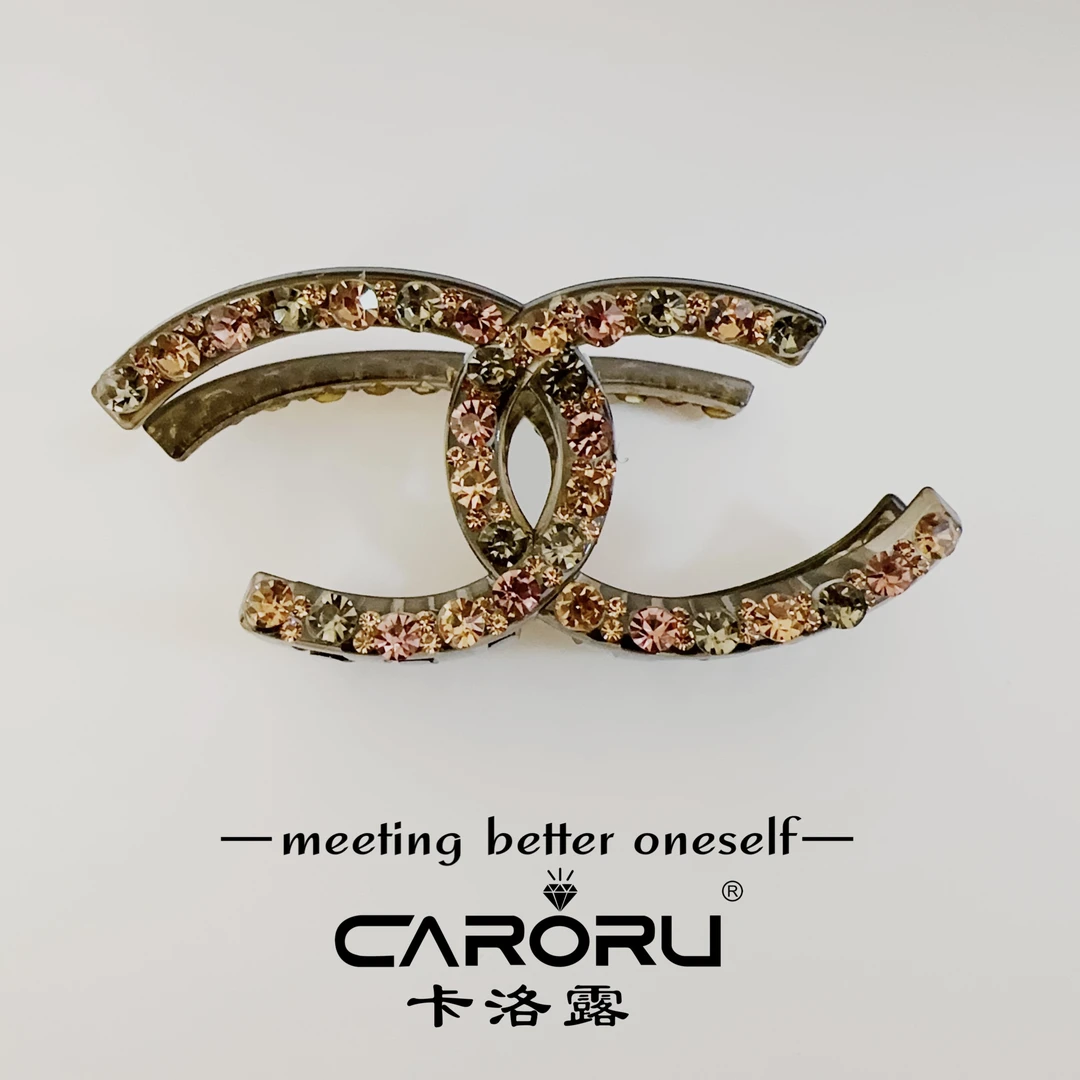CARORU卡洛露-【双C版 抓夹】专柜进口奥钻时尚抓夹百搭镶钻气质