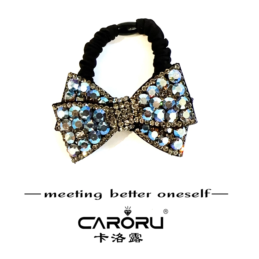CARORU【蓝魅．领结发圈】原创高定韩系发饰时尚饰品