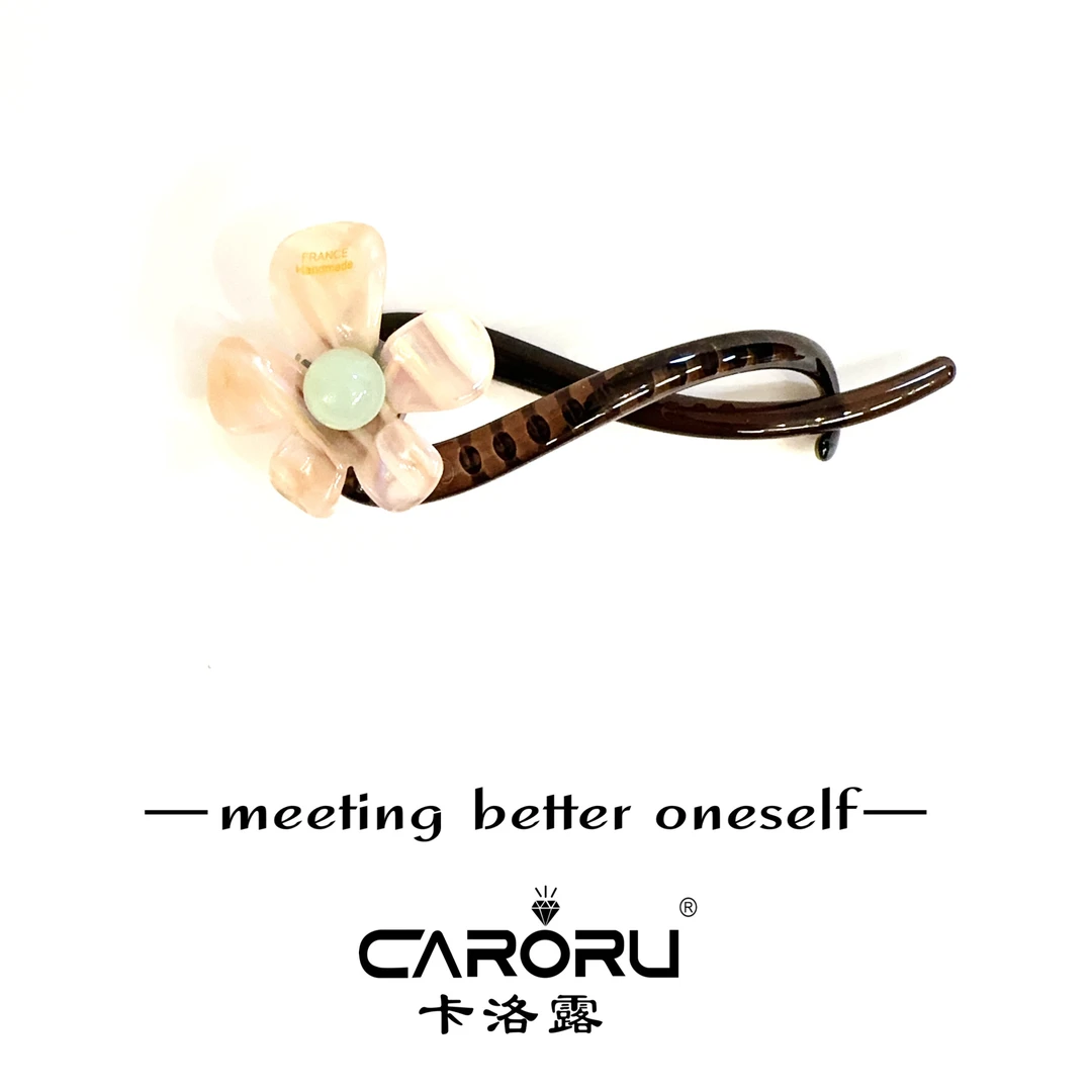 CARORU【花无缺．扭夹】原创高定韩系发饰时尚饰品