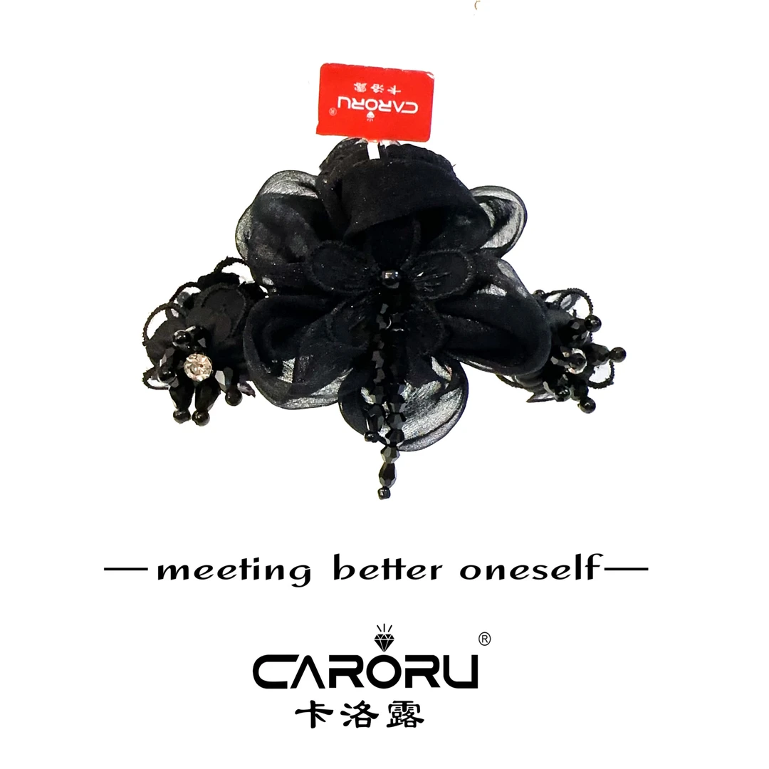 CARORU【黑金沙国际．抓夹】原创高定韩系12cm发饰时尚饰品