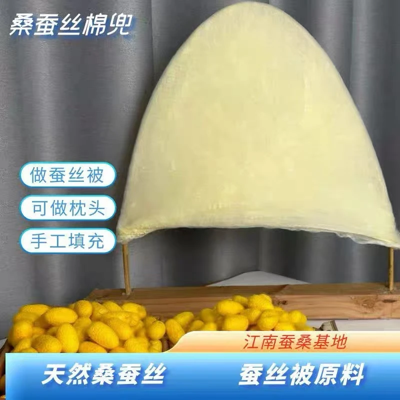 黄金帽兜蚕丝被桐乡手工100%桑蚕丝被子被芯冬被子母被春秋丝绵被