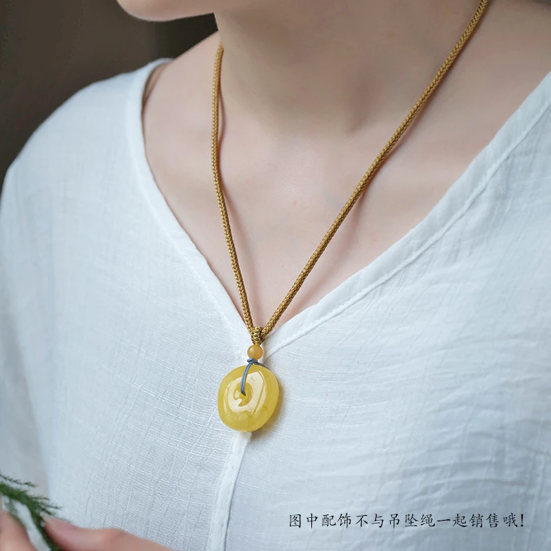 全手工编织素绳吊坠挂绳纯手工编织高货玉佩观音吊坠绳配饰配饰
