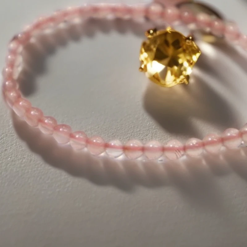 天然川料南红冰玛瑙4.3mm搭配天然和田玉气质轻奢时尚百搭简约