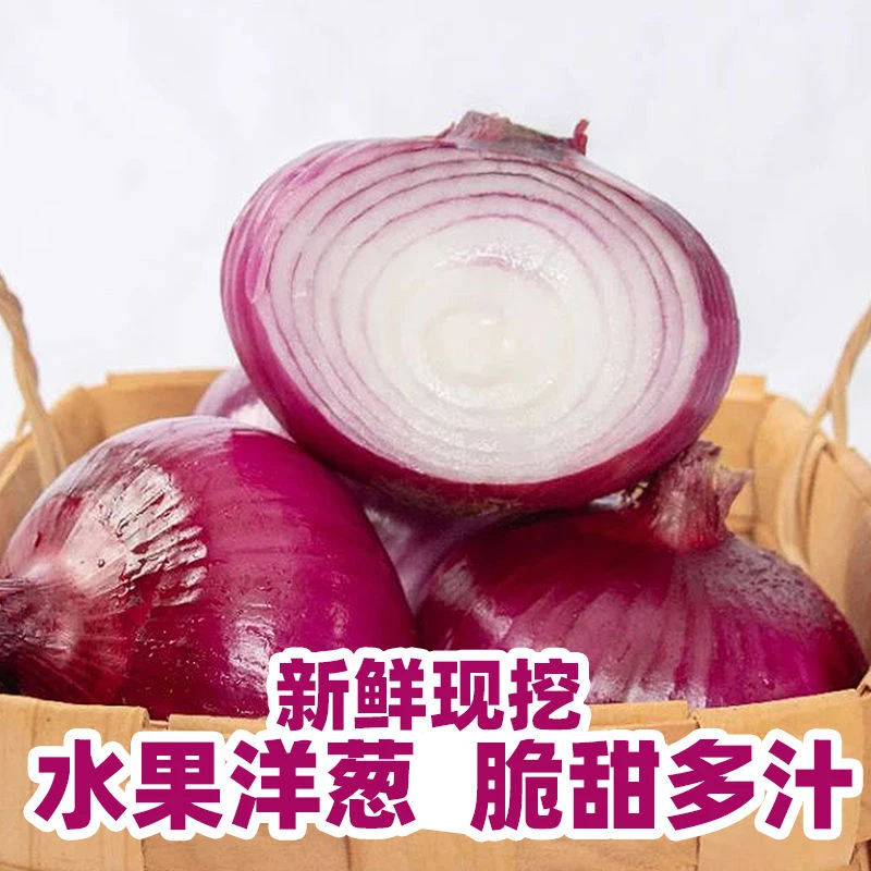 4.5-5斤新鲜紫皮洋葱农家洋葱批发整箱包邮