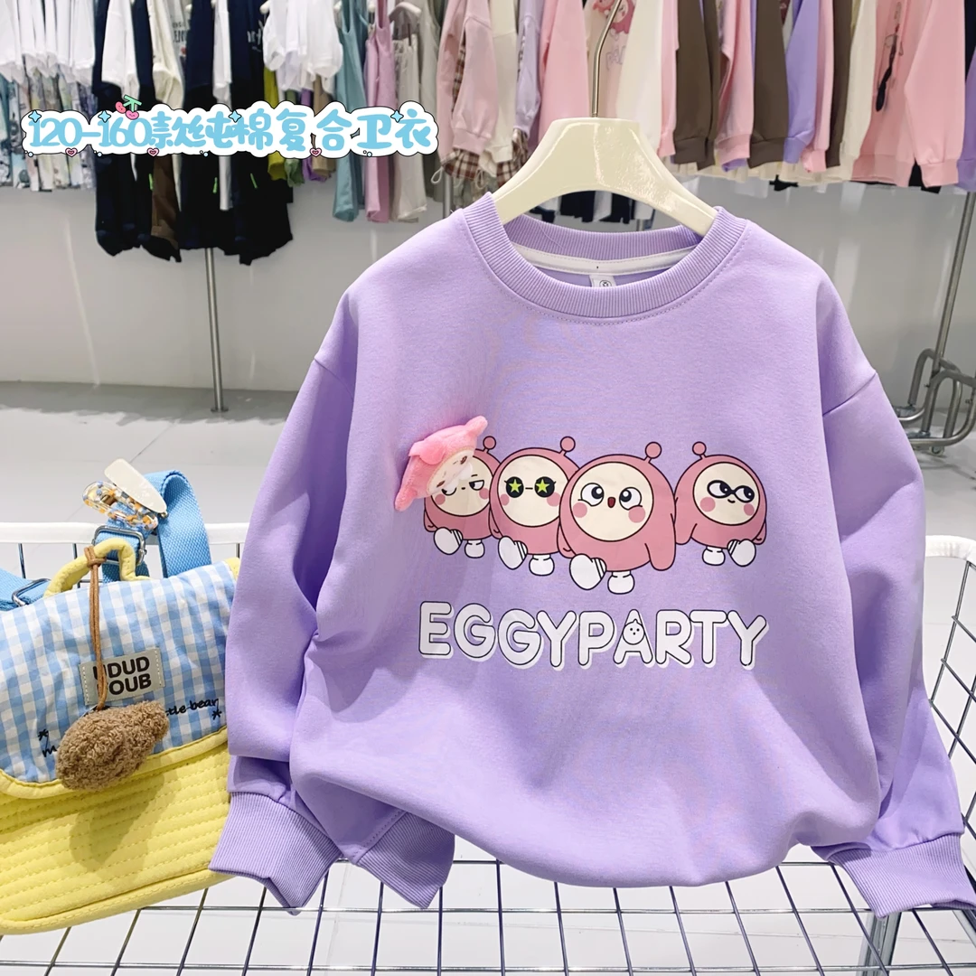102 女童卡通圆领卫衣【4个蛋仔】