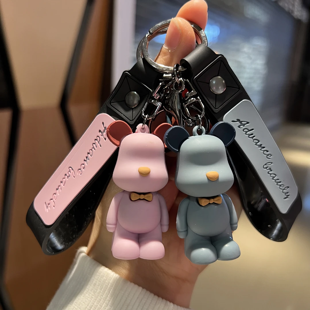 网红暴力熊钥匙扣新款男女包挂件小礼品精致挂件时尚汽车钥匙链