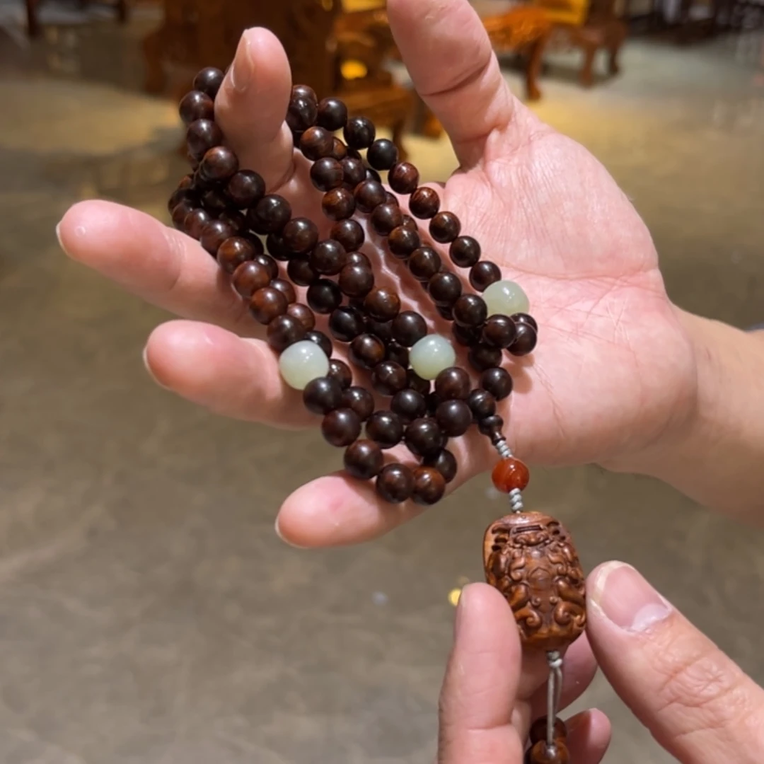 【闪购商品】黄花梨/降香黄檀手串/手链海南黄花梨老油梨0.8*108