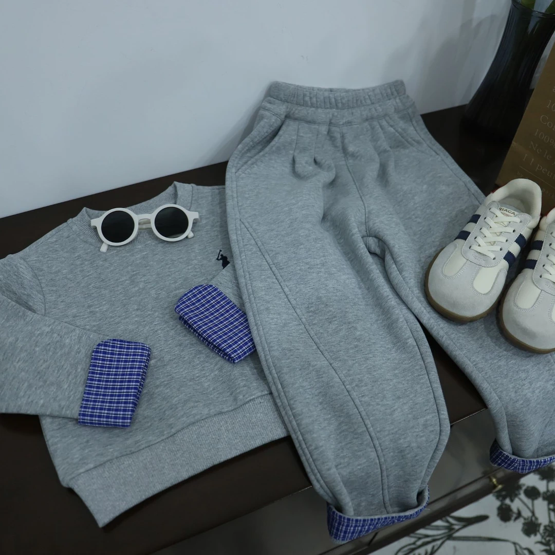 【加绒弯刀裤】秋冬萌娃省心穿搭韩版运动保暖裤子加厚WD213