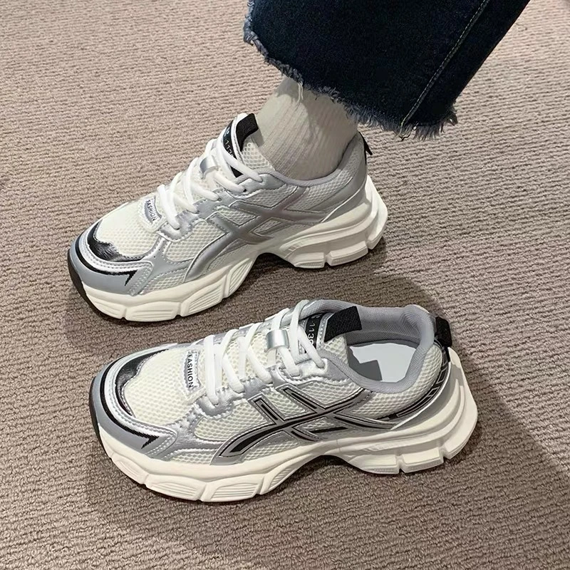 厚底老爹鞋女2024新款秋季跑步运动鞋休闲百搭老爹鞋