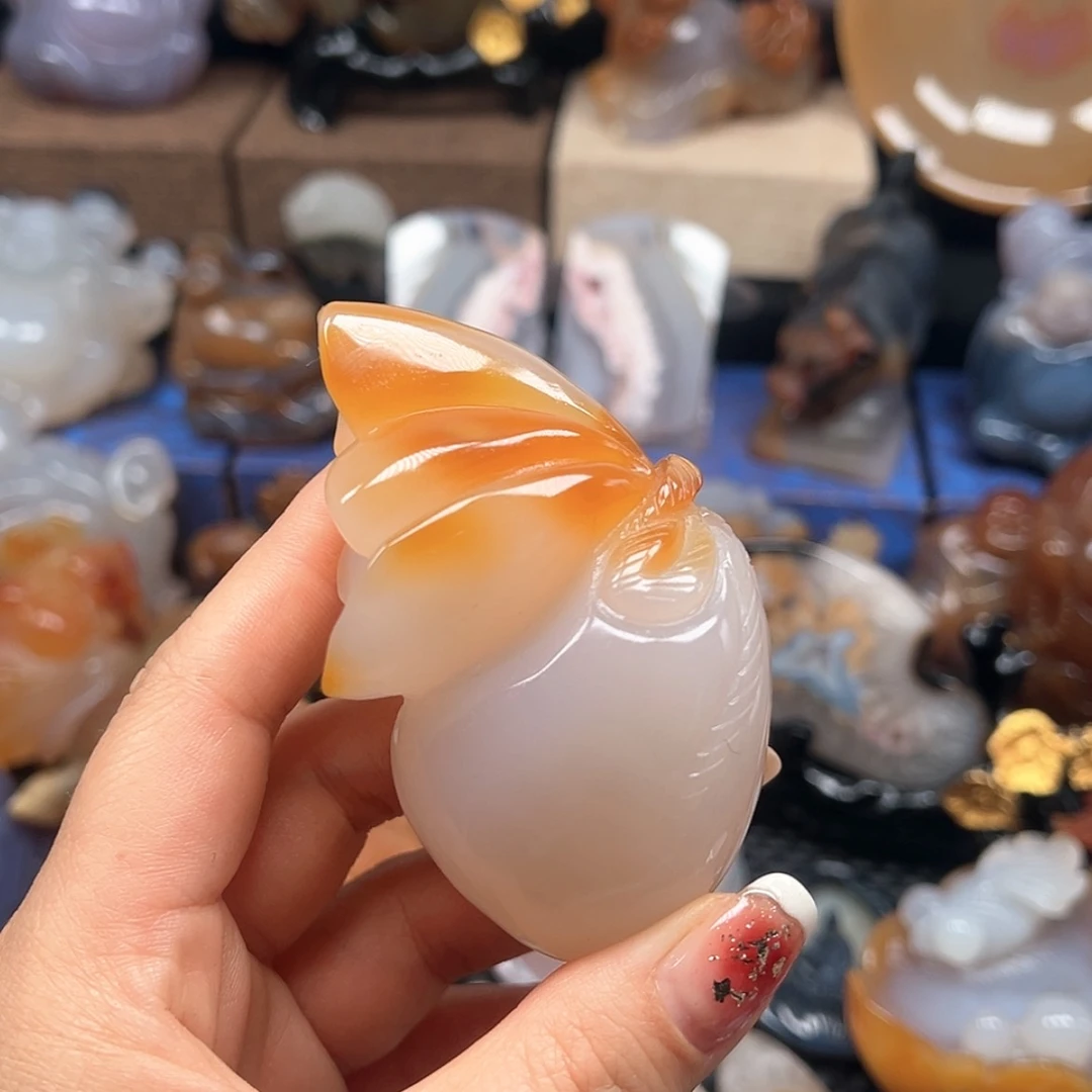 【闪购商品】玛瑙/玉髓手玩件合金