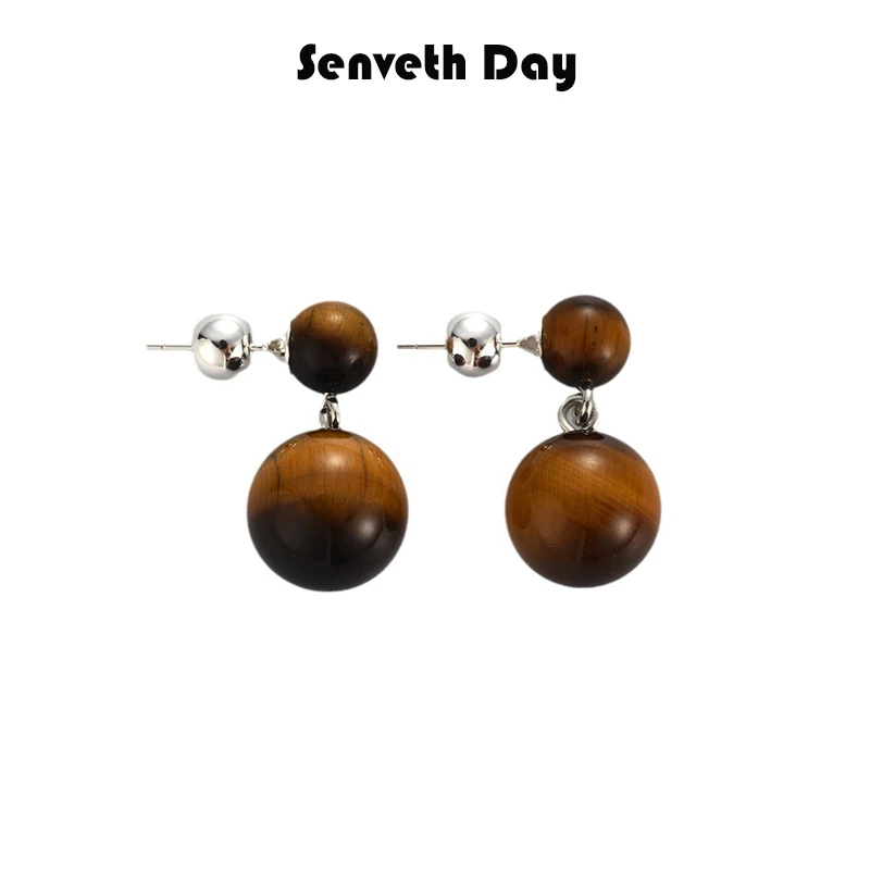 Senveth Day 铜合金耳饰 圆球耳环小众简约时尚百搭少女法式气质