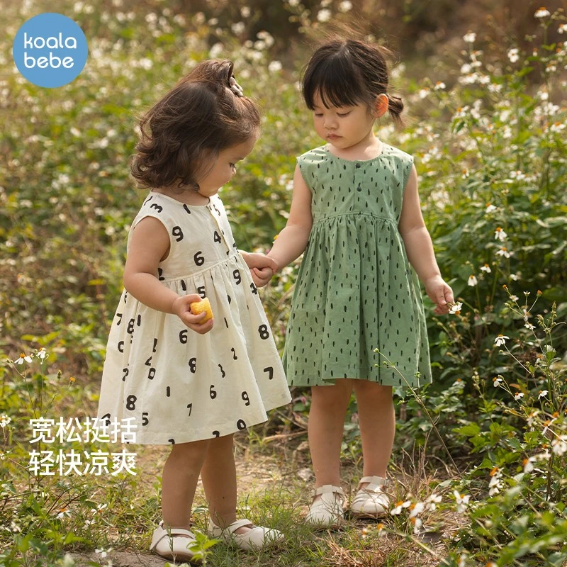 考拉鼻鼻女宝宝洋气连衣裙夏薄款纯棉婴儿外出新款公主裙时尚夏日