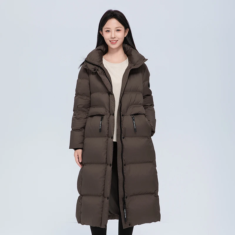 纯色加厚保暖长款羽绒服2025冬季新款韩版时尚洋气外套过膝TS5010