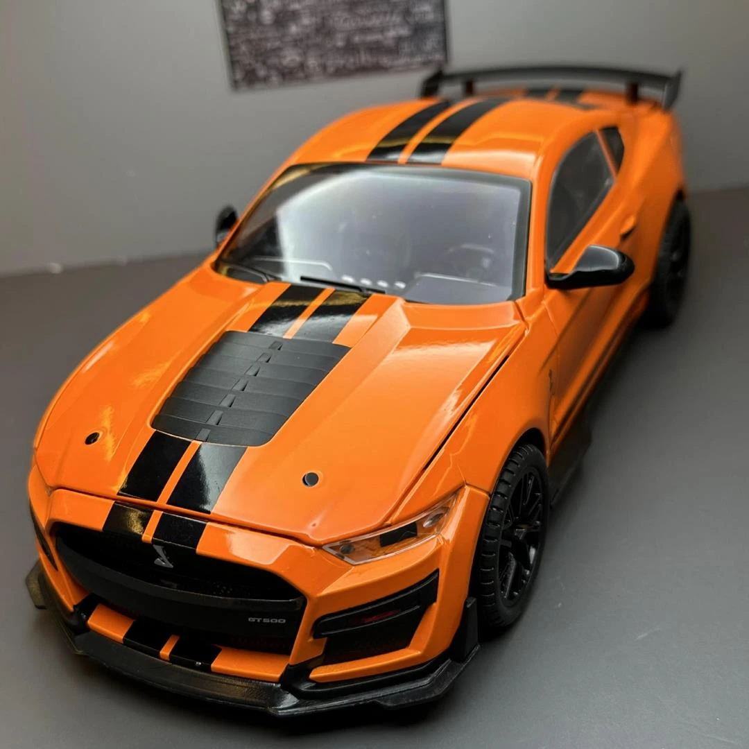 新款 1:18福特野马GT500 合金汽车模型 收藏摆件 美式肌肉车跑车