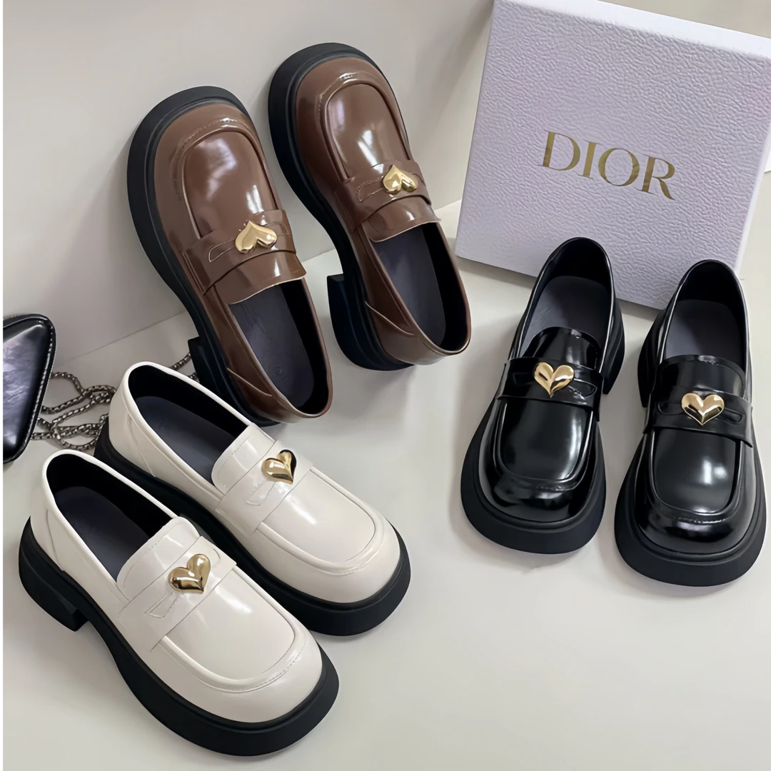 复古百搭英伦风厚底乐福小皮鞋女2024年秋季真皮单鞋子JRX 88150