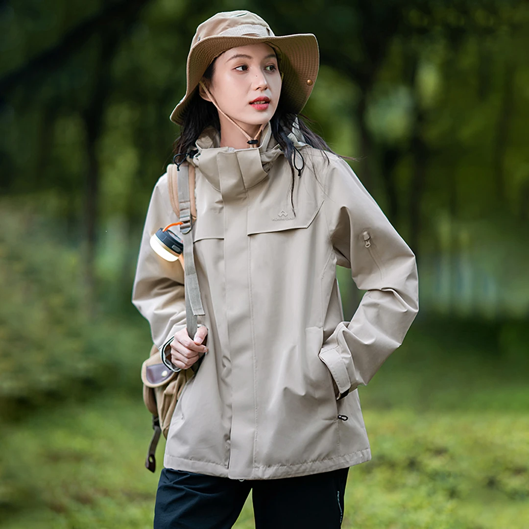 拓路者朱雀冲锋衣情侣户外徒步登山服男女同款防水防风单冲外套
