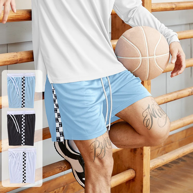 美式四分运动篮球短裤透气休闲五分宽松速干训练男不过膝跑步球裤