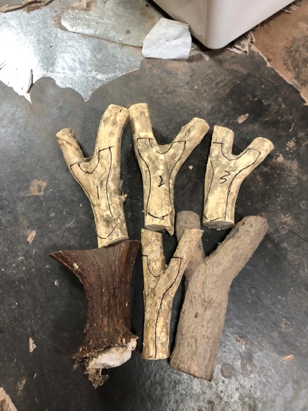 鹿角黄杨原叉火琉璃弓料