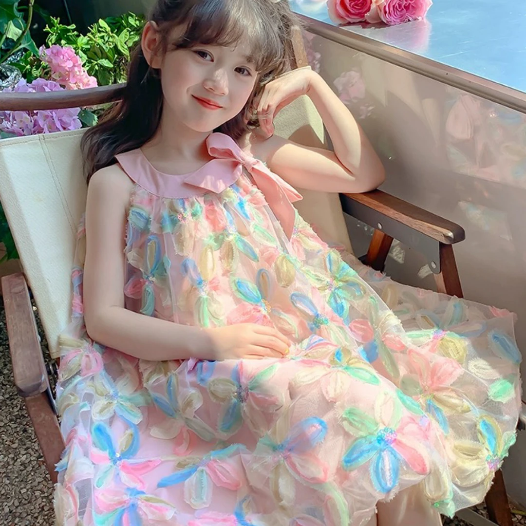 【401-418】女童连衣裙薄款儿童洋气纱裙
