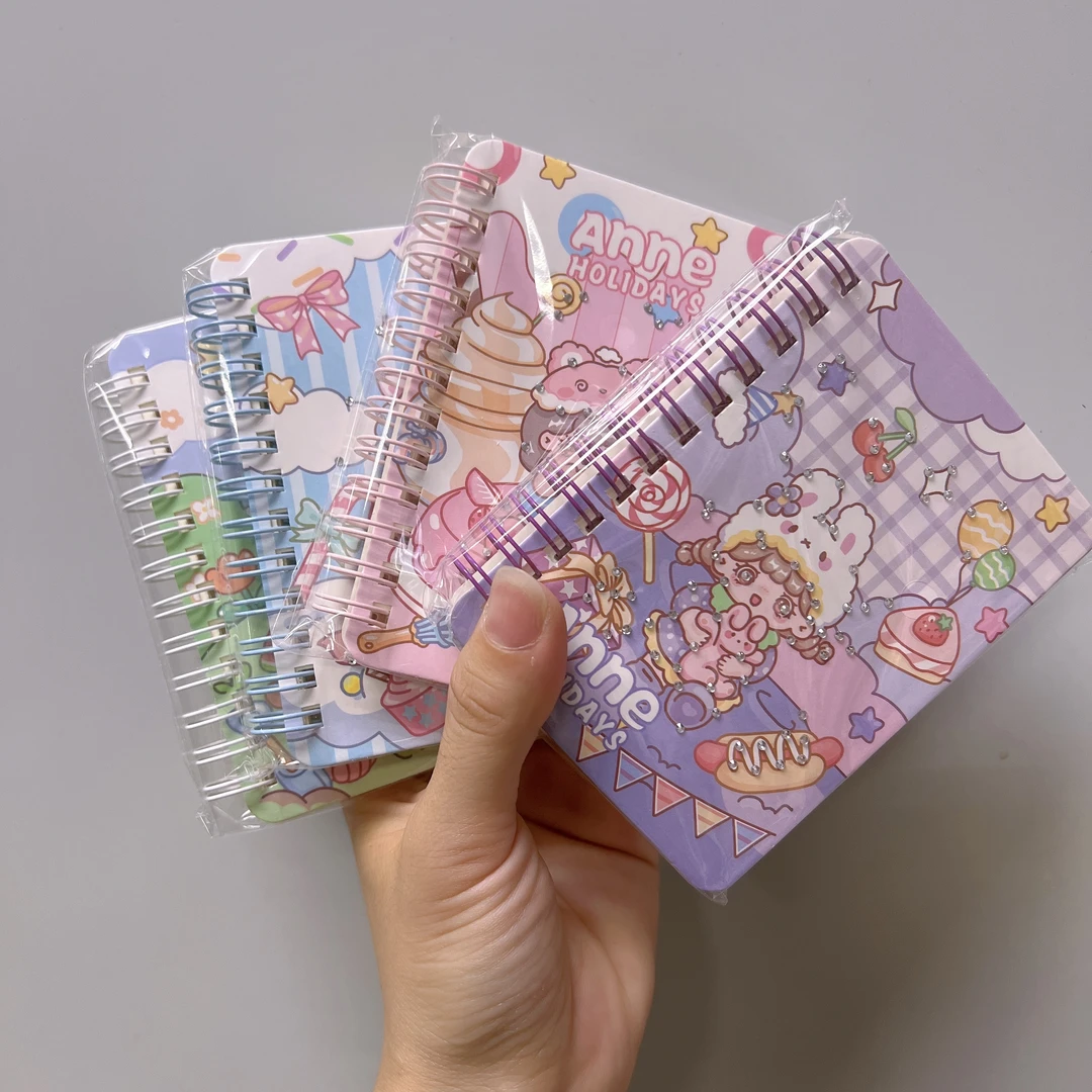 【罗胖胖】78015【发5本装】小线圈本笔记本子迷你便携随身口袋记事本