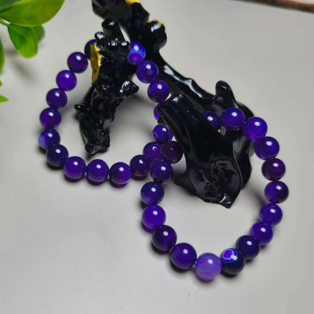 YS037 紫俱来紫玛瑙卡10 手链 天然珠宝多样性发货 只发一件