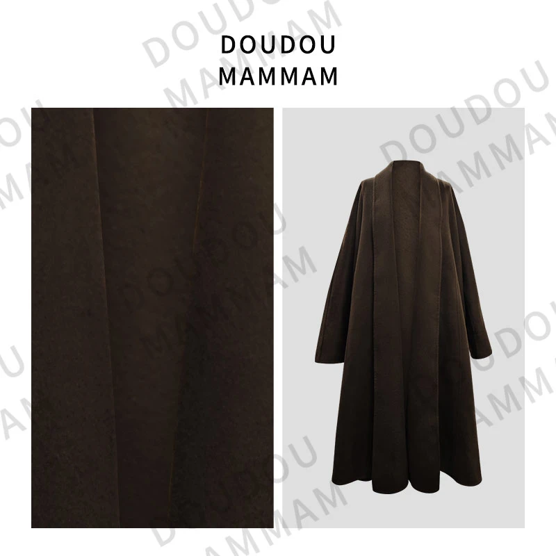 DOUDOUMANMAN-轻奢时尚气质秋冬设计师中长款双面高贵气质大衣