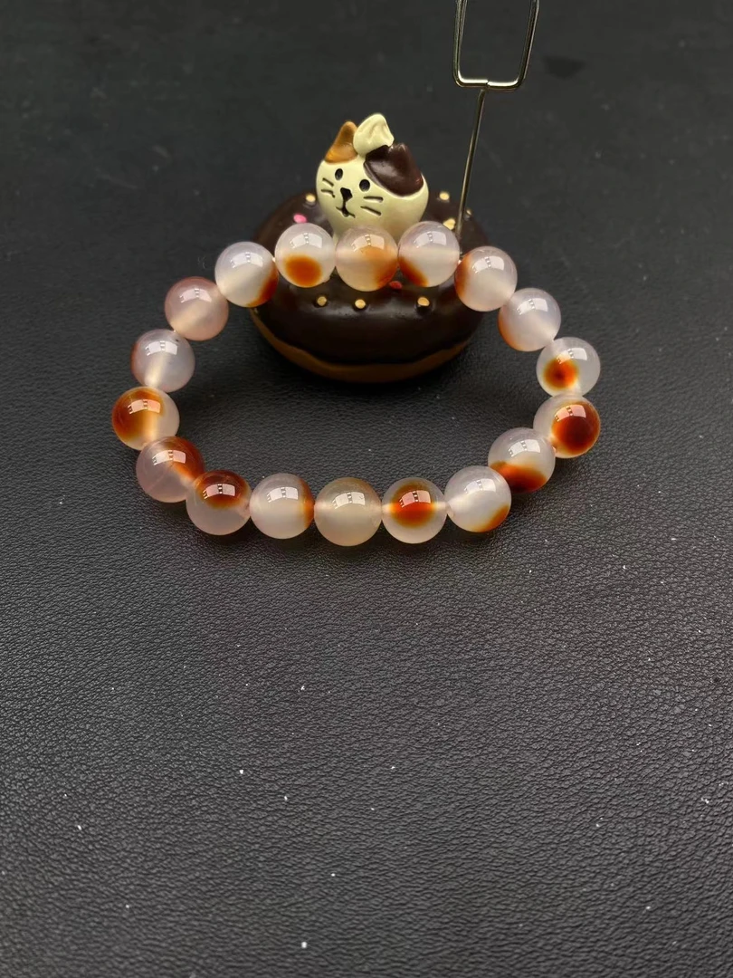 AA01天然玛瑙小金鱼手链10M
