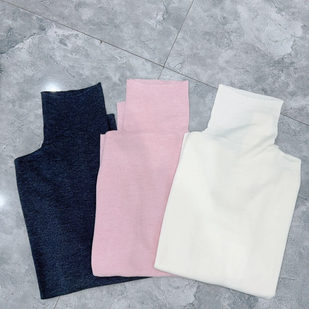 【SHAN MY】秋冬新款百搭显瘦修身堆堆领纯色打底长袖打底衫86753