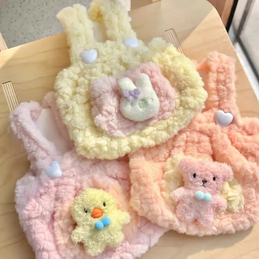 宠物三色保暖南瓜吊带裙家居服加绒加厚秋冬可爱背带猫咪狗狗衣服
