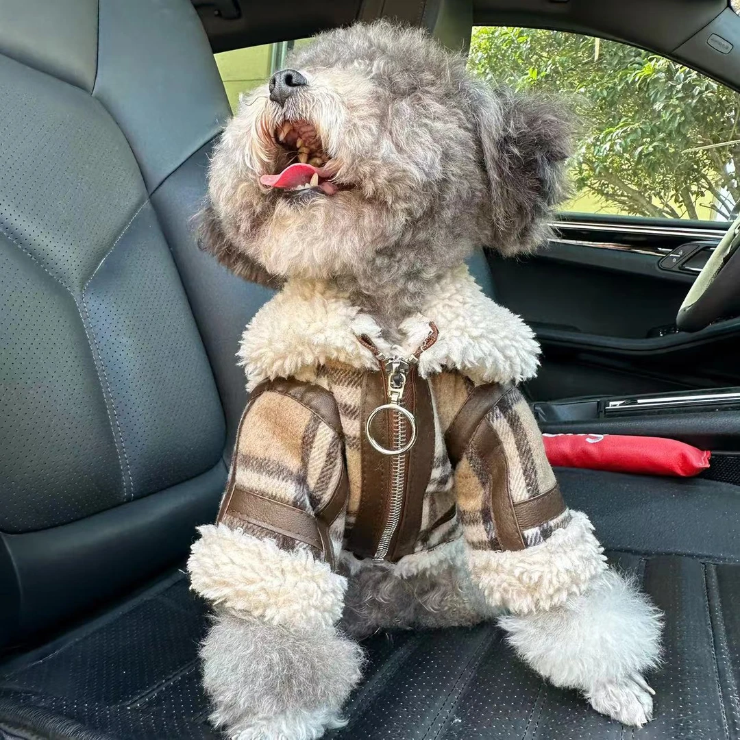 狗狗衣服冬季保暖雪纳瑞法斗比熊泰迪中小型犬猫羊羔毛外套
