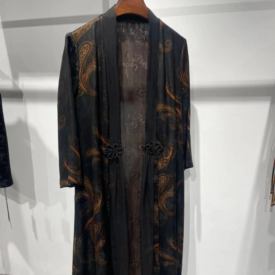 一念自在Q3222828凤尾花开衫风衣外套